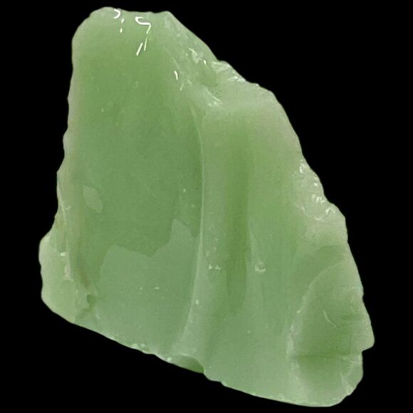 Lime Green Art Glass Cullet Glowing Manganese Slag Glass #4GX288 - Picture 5 of 8